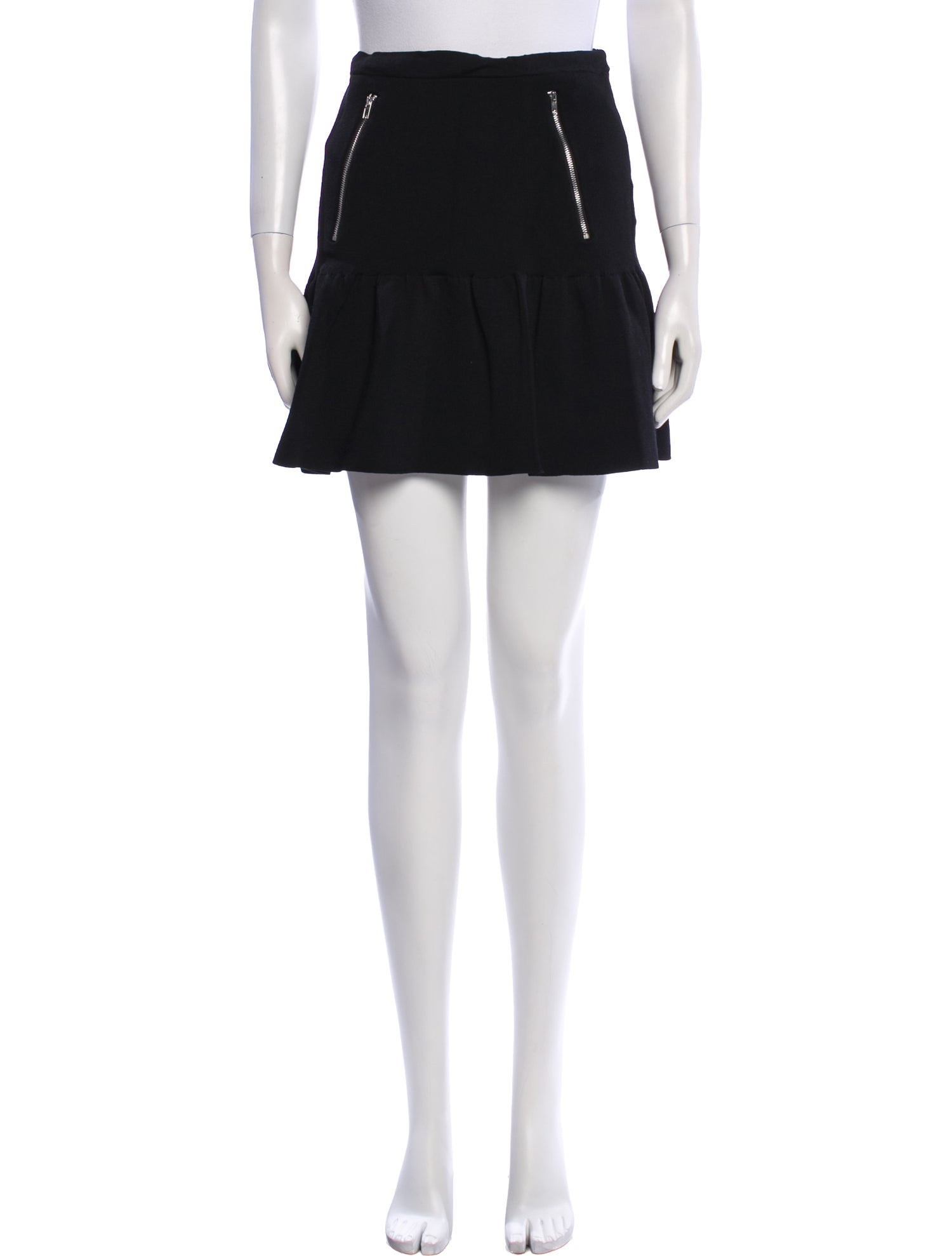 Sandro Ruffle Embellishment Mini Skirt