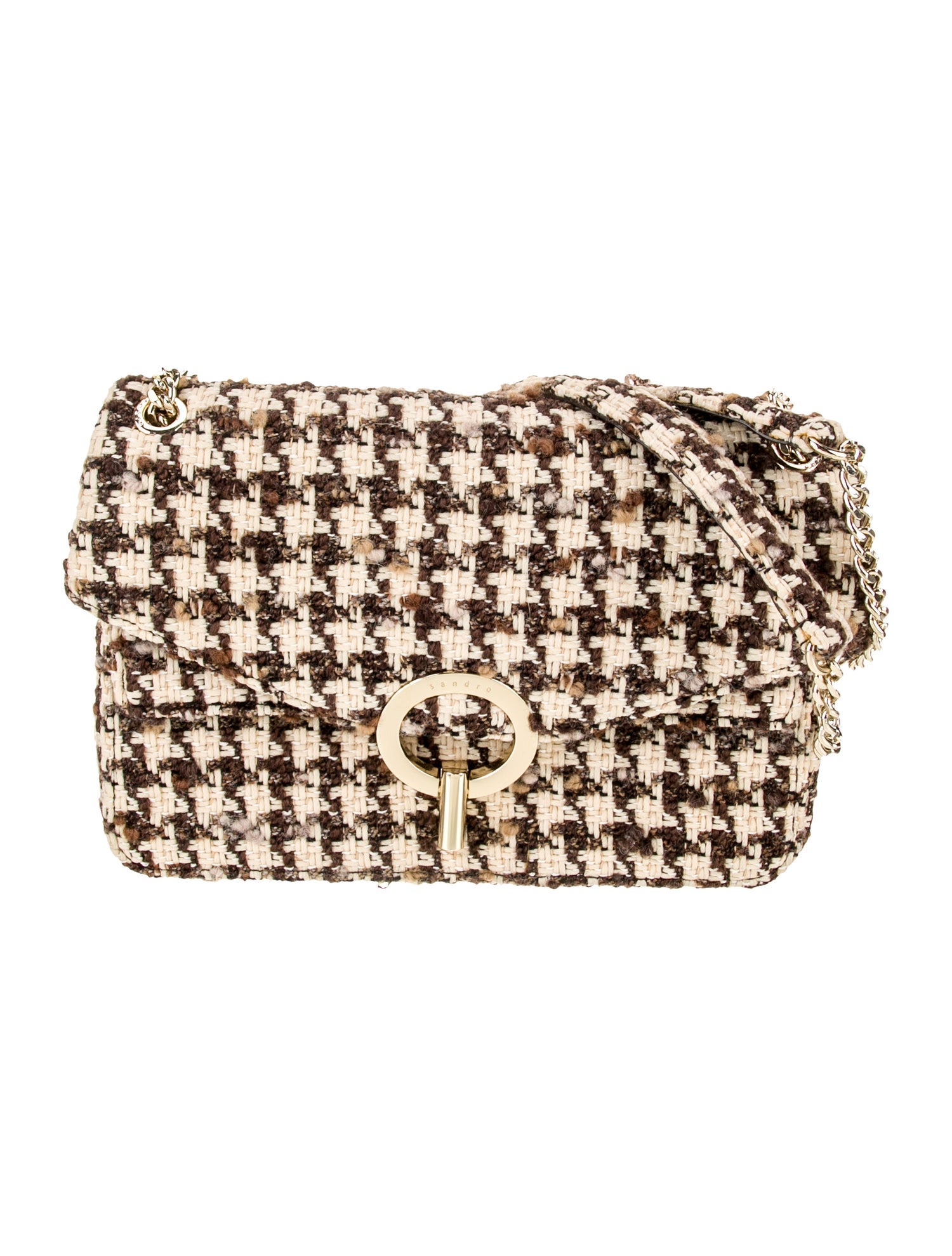 Sandro Tweed Shoulder Bag