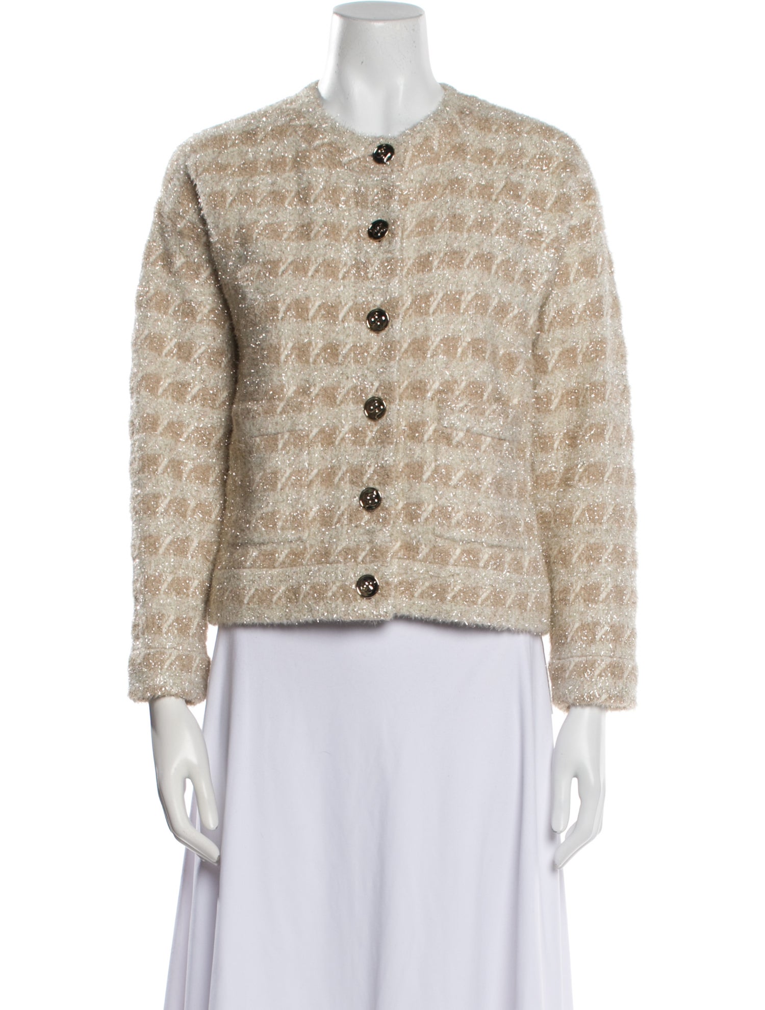 Sandro Tweed Pattern Evening Jacket