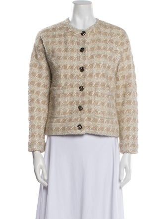 Sandro Tweed Pattern Evening Jacket