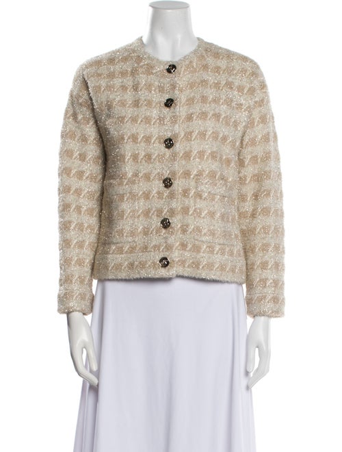 Sandro Tweed Pattern Evening Jacket