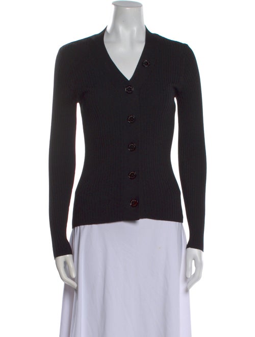 Sandro V-Neck Long Sleeve Top