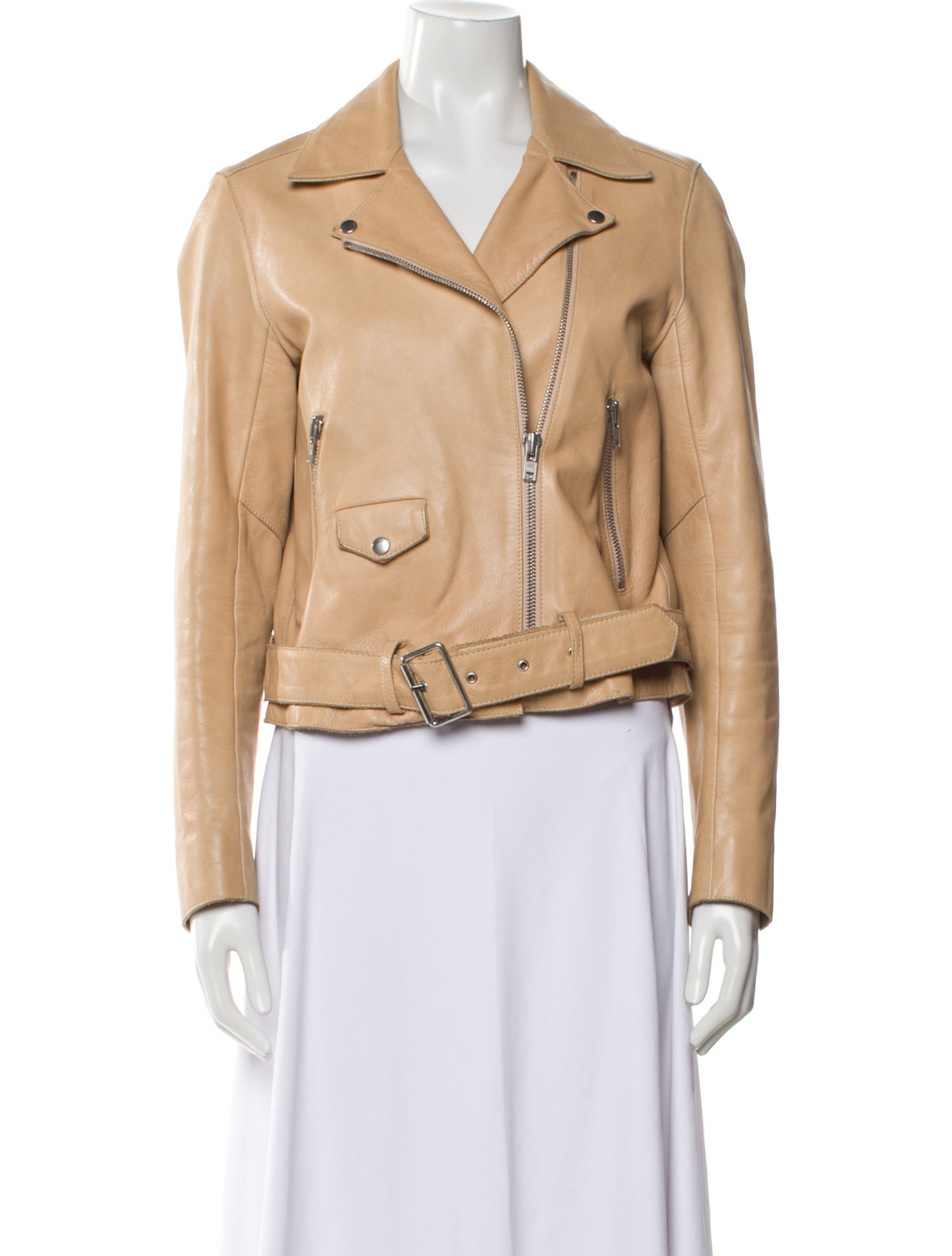 Sandro Calfskin Biker Jacket