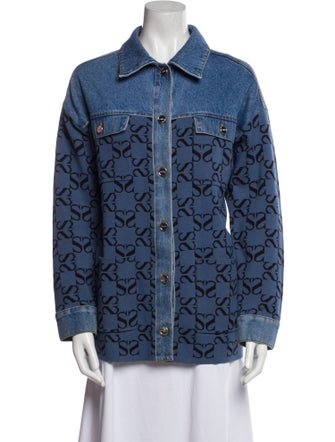 Sandro Printed Denim Jacket