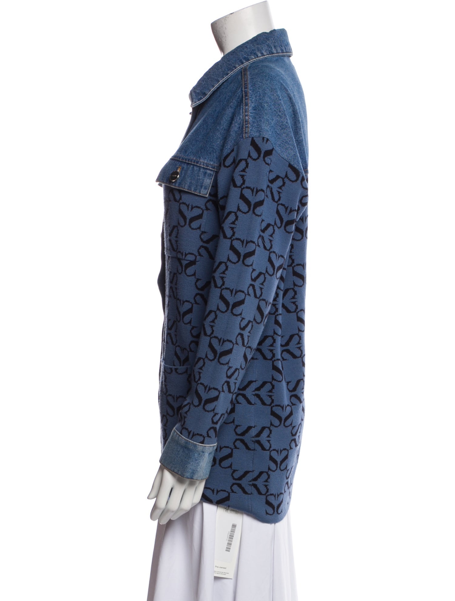 Sandro Printed Denim Jacket