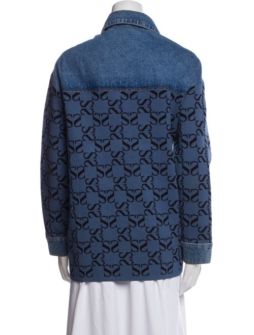 Sandro Printed Denim Jacket