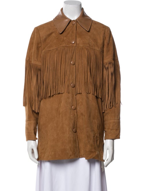 Sandro Suede Striped Utility Jacket