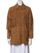 Sandro Suede Striped Utility Jacket