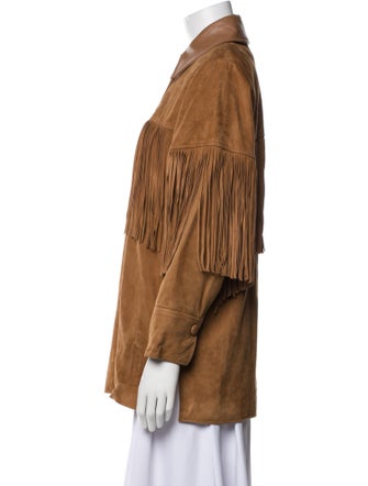 Sandro Suede Striped Utility Jacket