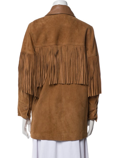 Sandro Suede Striped Utility Jacket