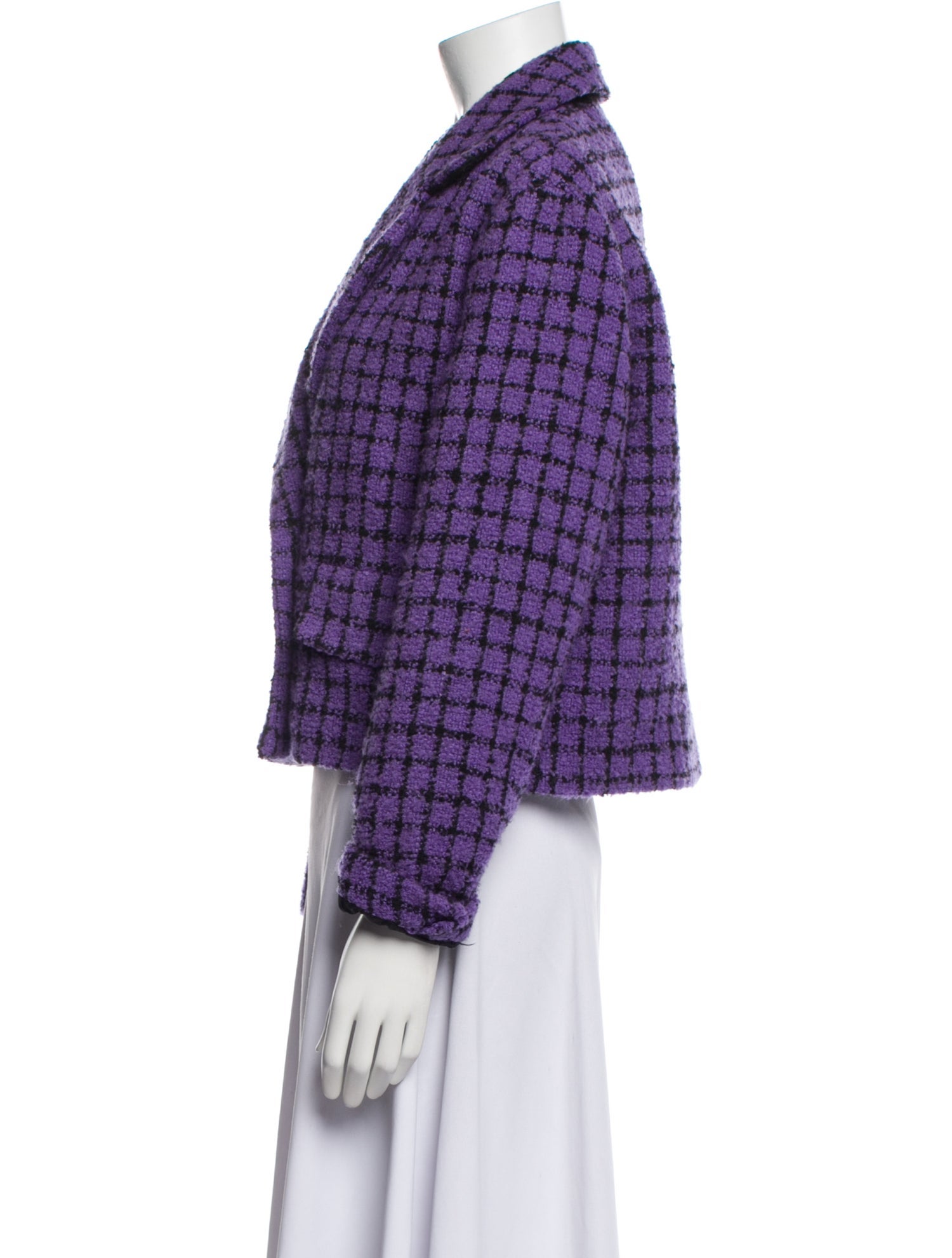 Sandro Wool Plaid Print Blazer