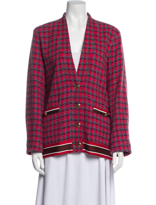 Sandro Wool Plaid Print Blazer