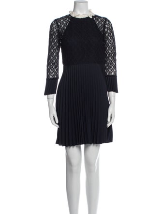 Sandro Lace Pattern Knee-Length Dress