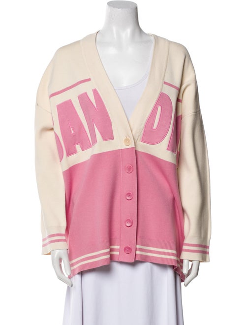 Sandro Printed V-Neck Sweater