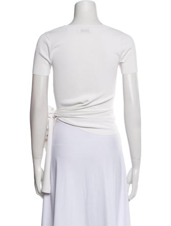 Sandro Crew Neck Short Sleeve Crop Top