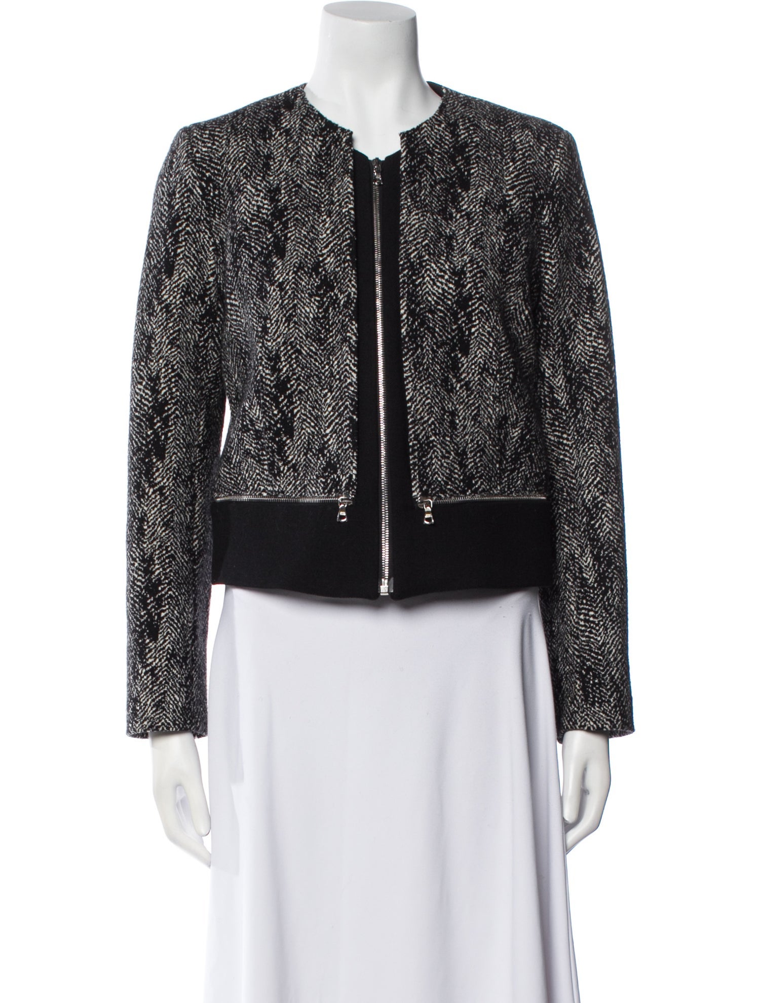 Sandro Tweed Pattern Evening Jacket