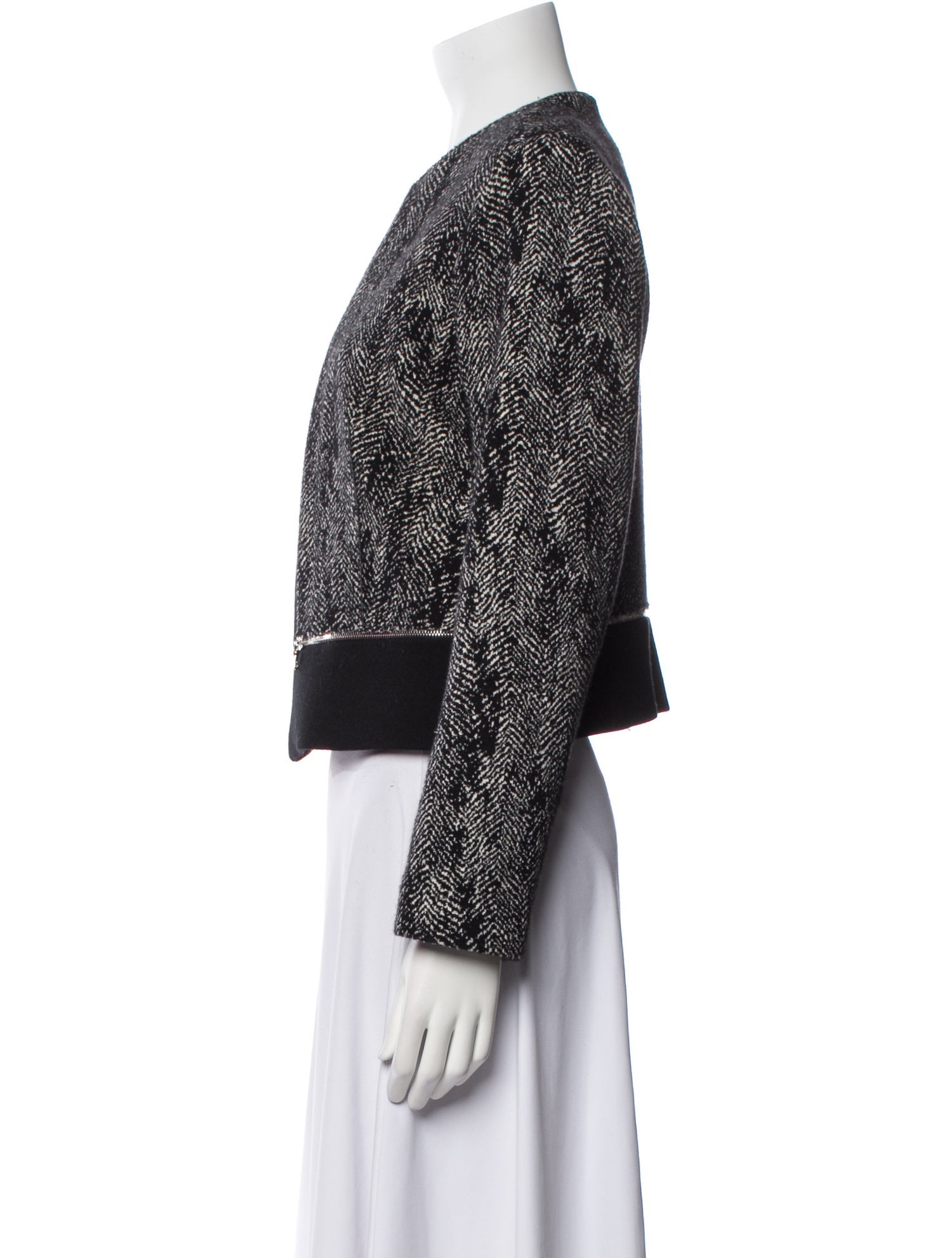 Sandro Tweed Pattern Evening Jacket