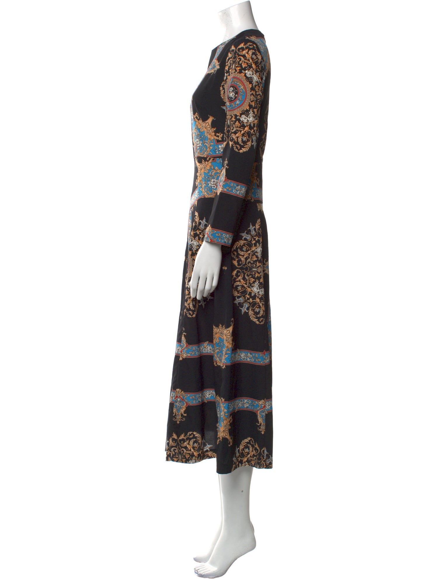 Sandro Paisley Print Long Dress