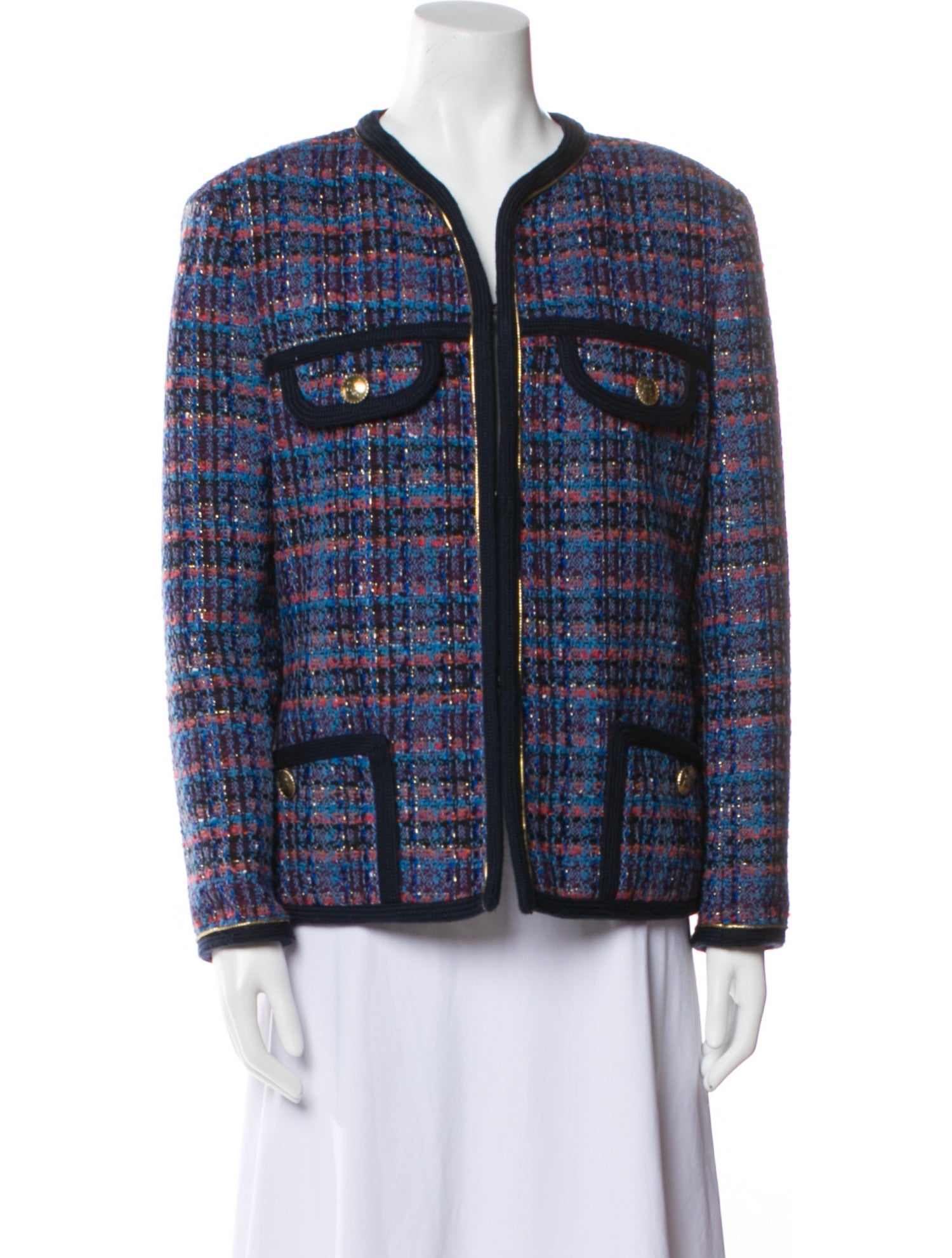 Sandro Tweed Pattern Jacket