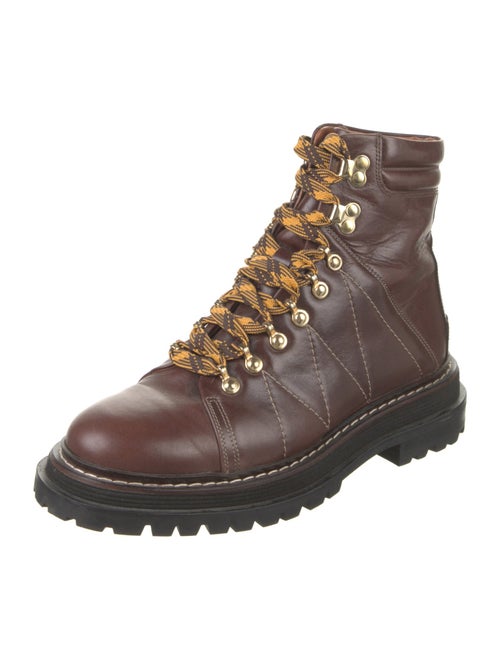 Sandro Leather Combat Boots