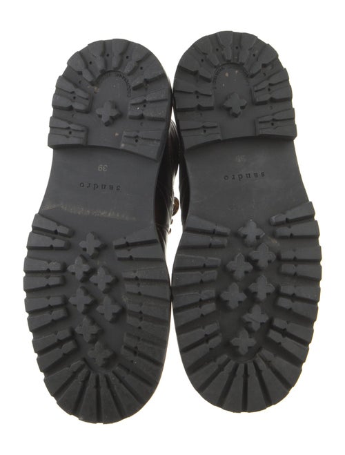 Sandro Leather Combat Boots