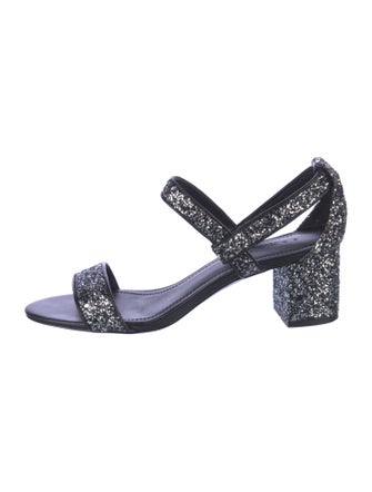 Sandro Glitter Glitter Accents Slingback Sandals