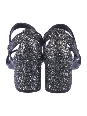 Sandro Glitter Glitter Accents Slingback Sandals