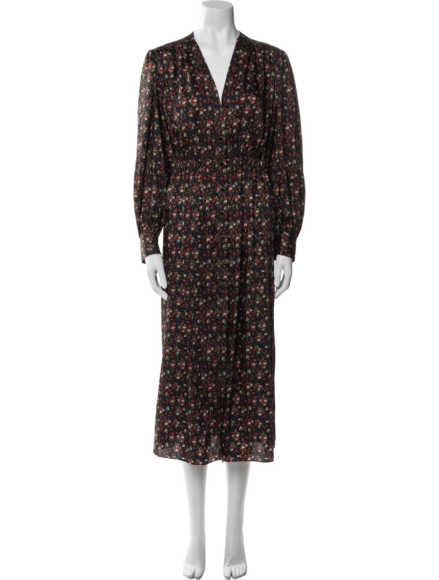 Sandro Floral Print Midi Length Dress