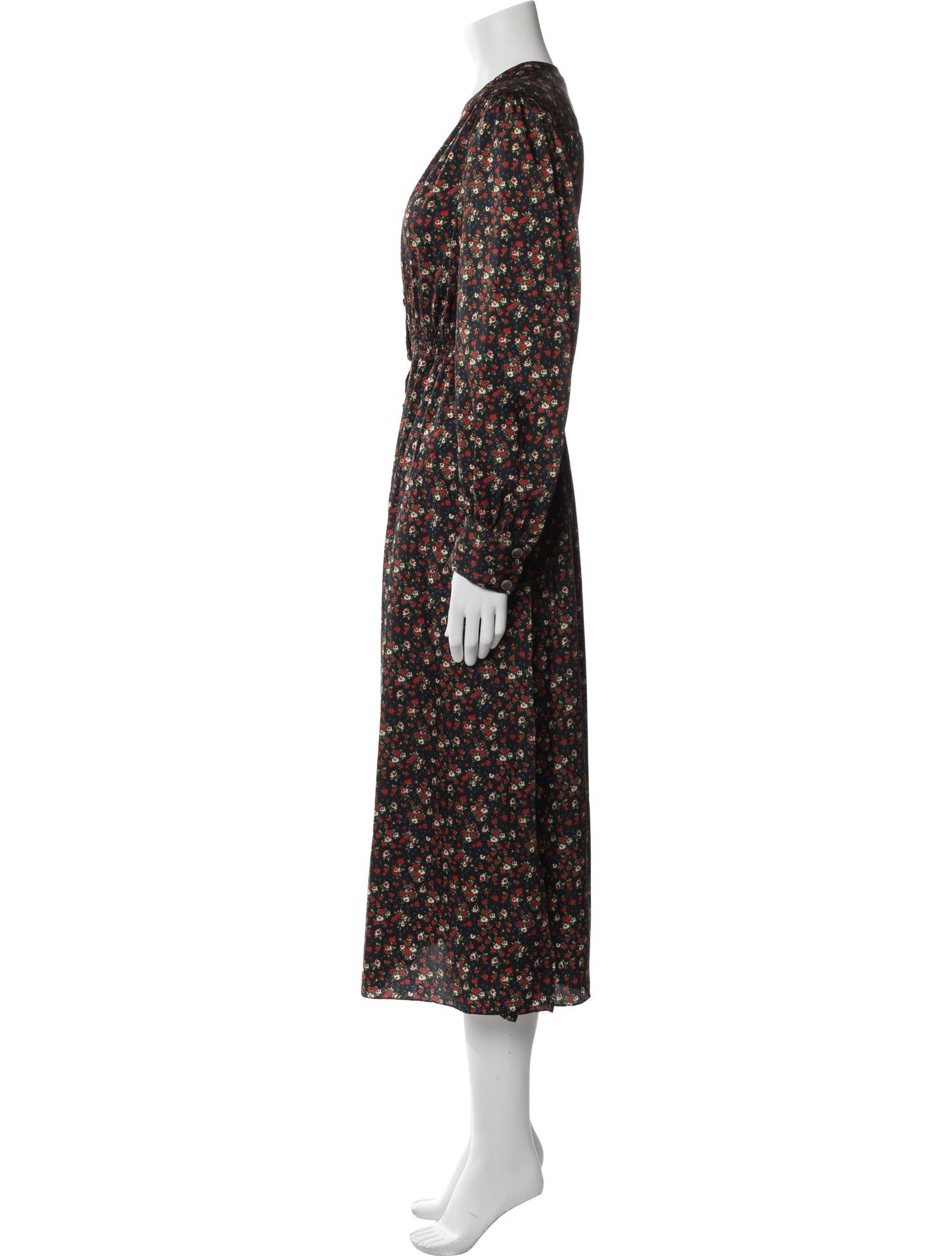 Sandro Floral Print Midi Length Dress