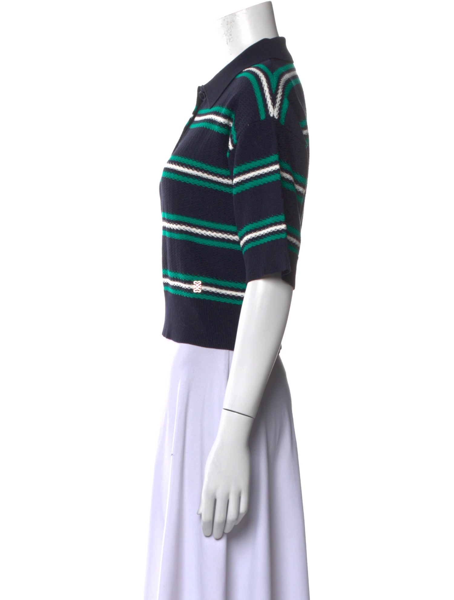 Sandro Striped Short Sleeve Polo