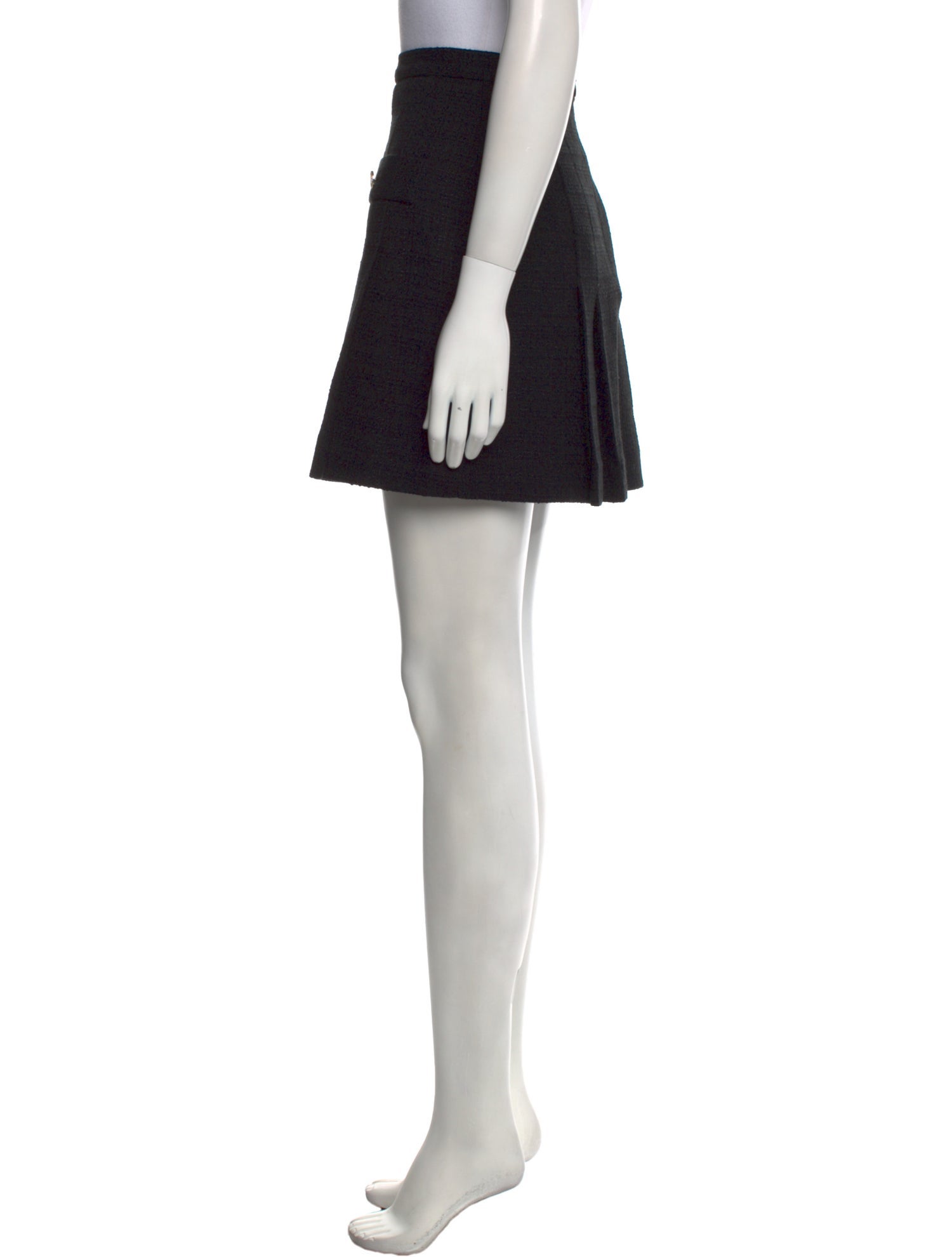 Sandro Pleated Accents Mini Skirt