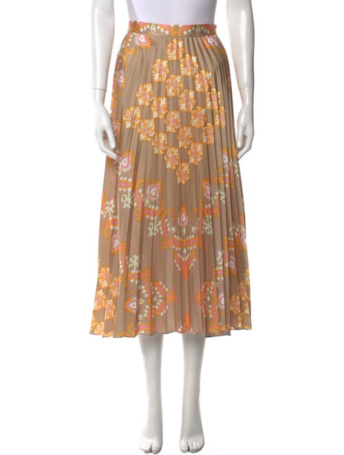 Sandro Floral Print Midi Length Skirt