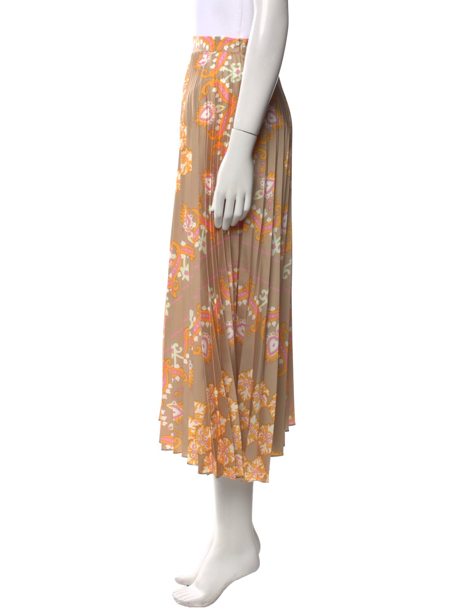 Sandro Floral Print Midi Length Skirt