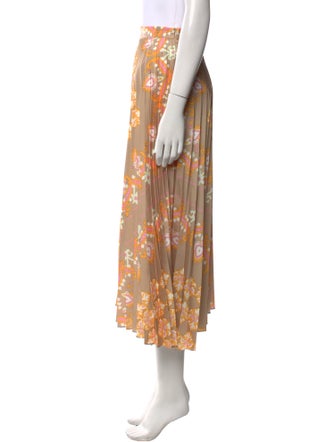 Sandro Floral Print Midi Length Skirt