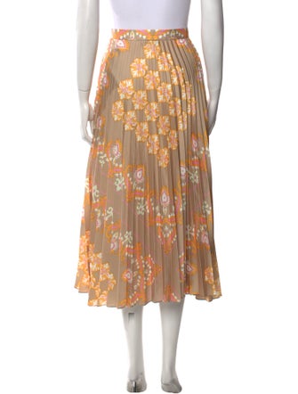 Sandro Floral Print Midi Length Skirt