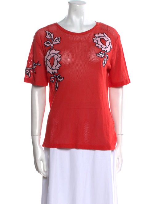 Sandro Graphic Print Scoop Neck T-Shirt