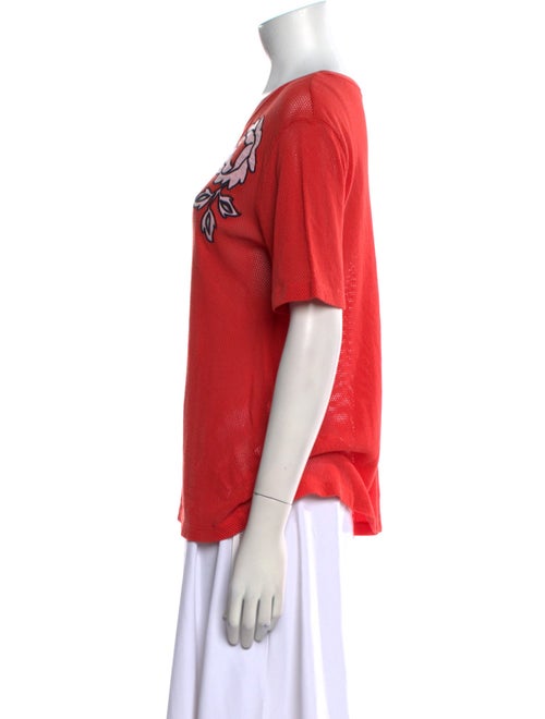 Sandro Graphic Print Scoop Neck T-Shirt