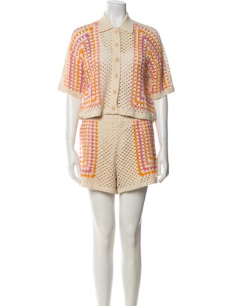 Sandro Lace Pattern Short Set