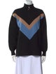 Sandro Printed Mock Neck Sweatshirt