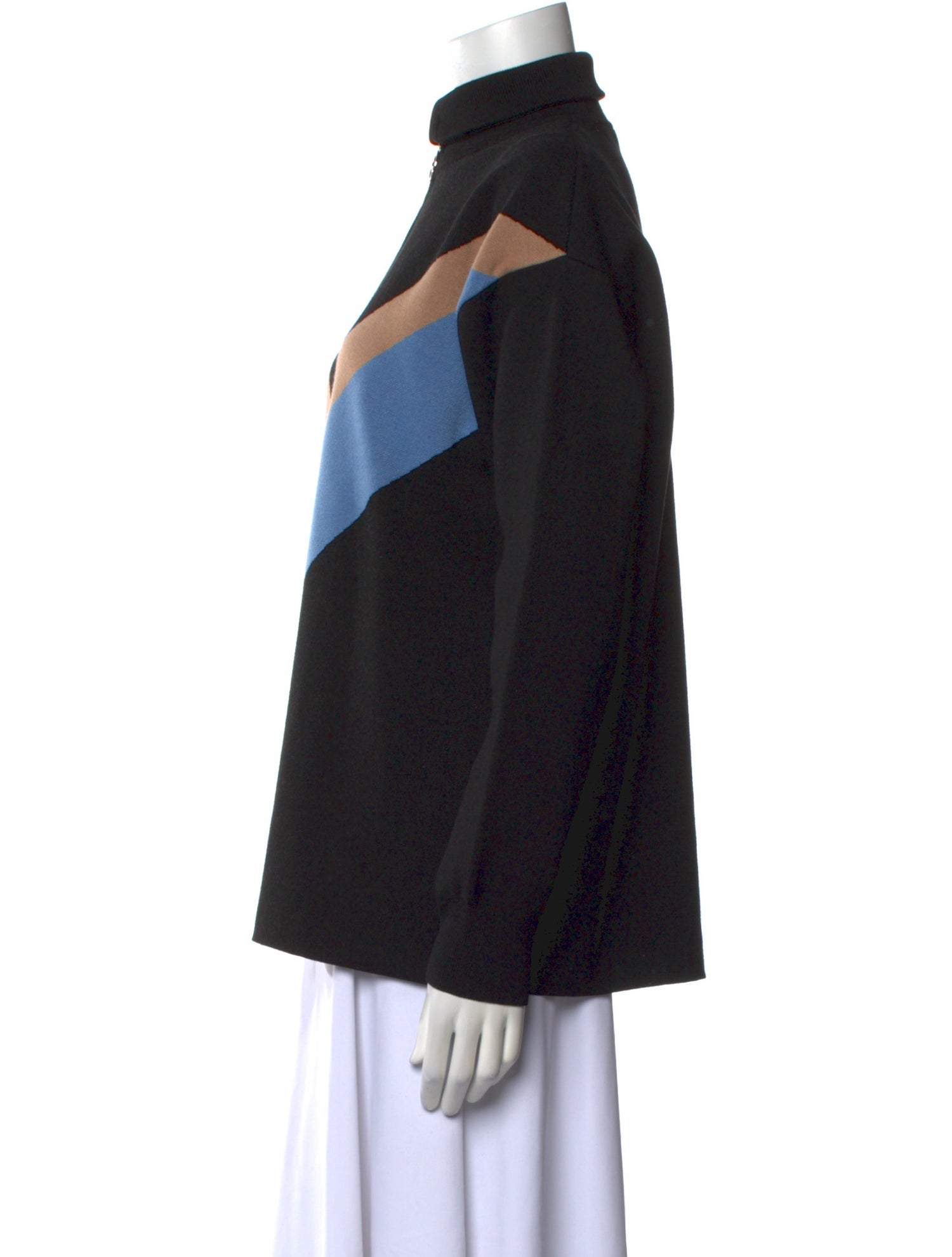 Sandro Printed Mock Neck Sweatshirt