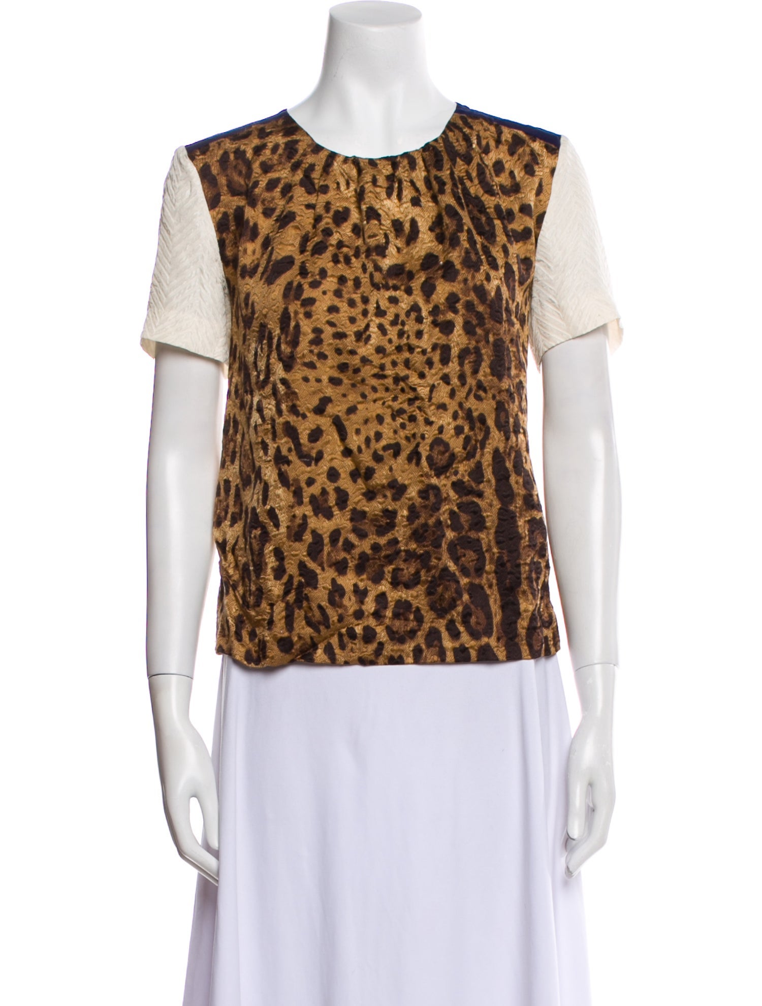 Sandro Wool Animal Print T-Shirt