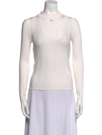 Sandro Mock Neck Long Sleeve Top