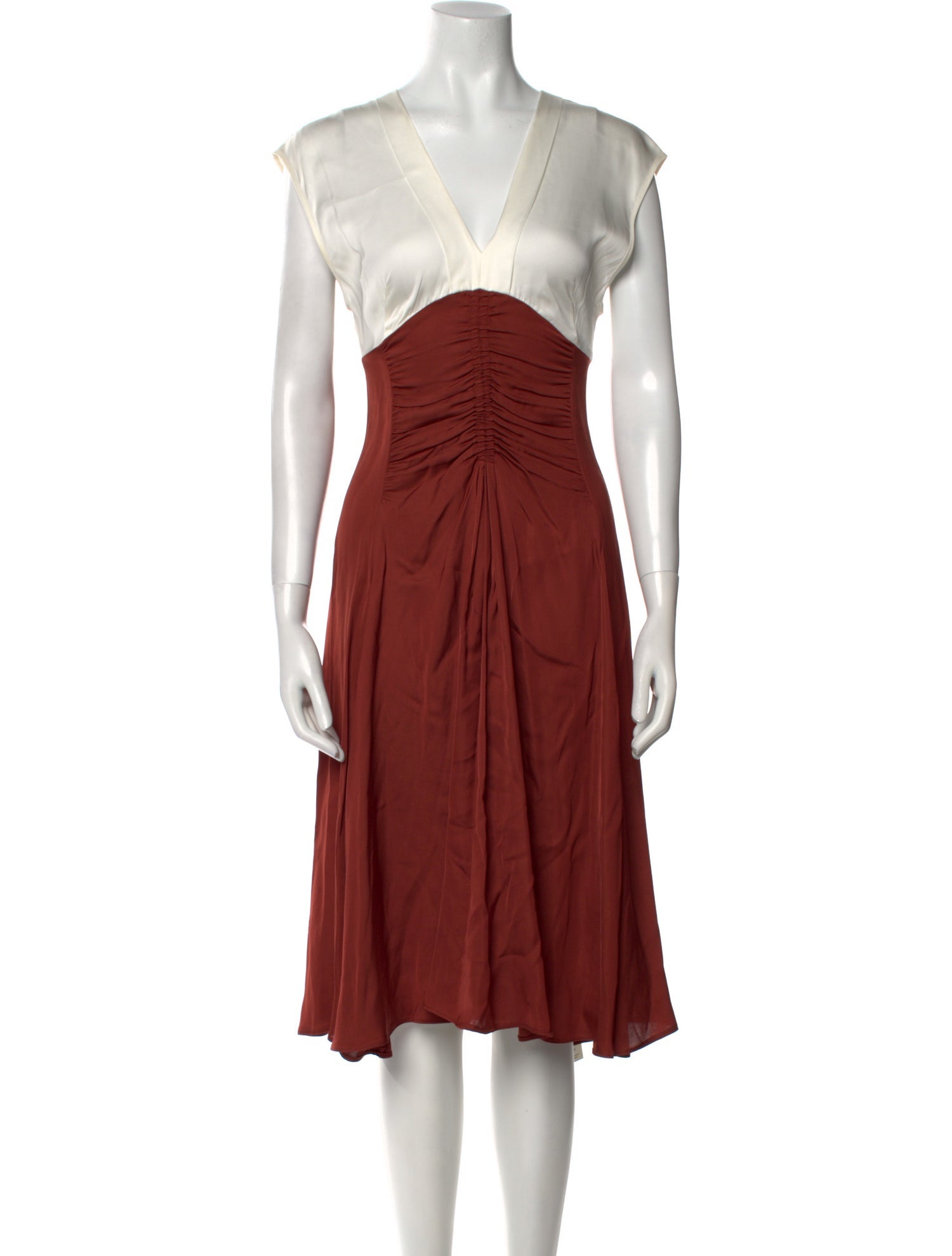 Sandro V-Neck Midi Length Dress