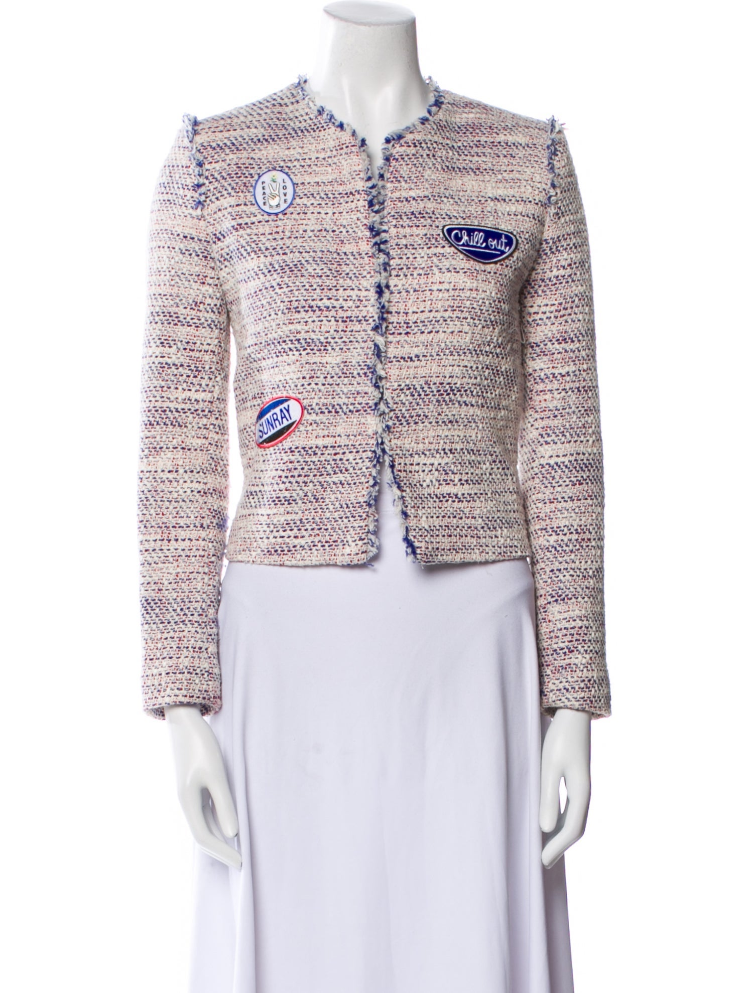 Sandro Tweed Pattern Evening Jacket
