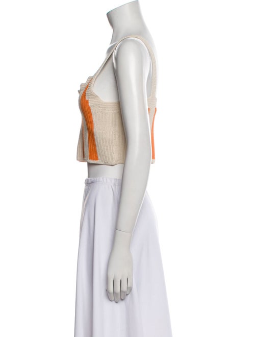 Sandro Printed V-Neck Crop Top