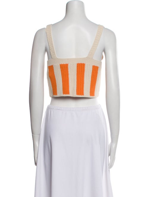 Sandro Printed V-Neck Crop Top