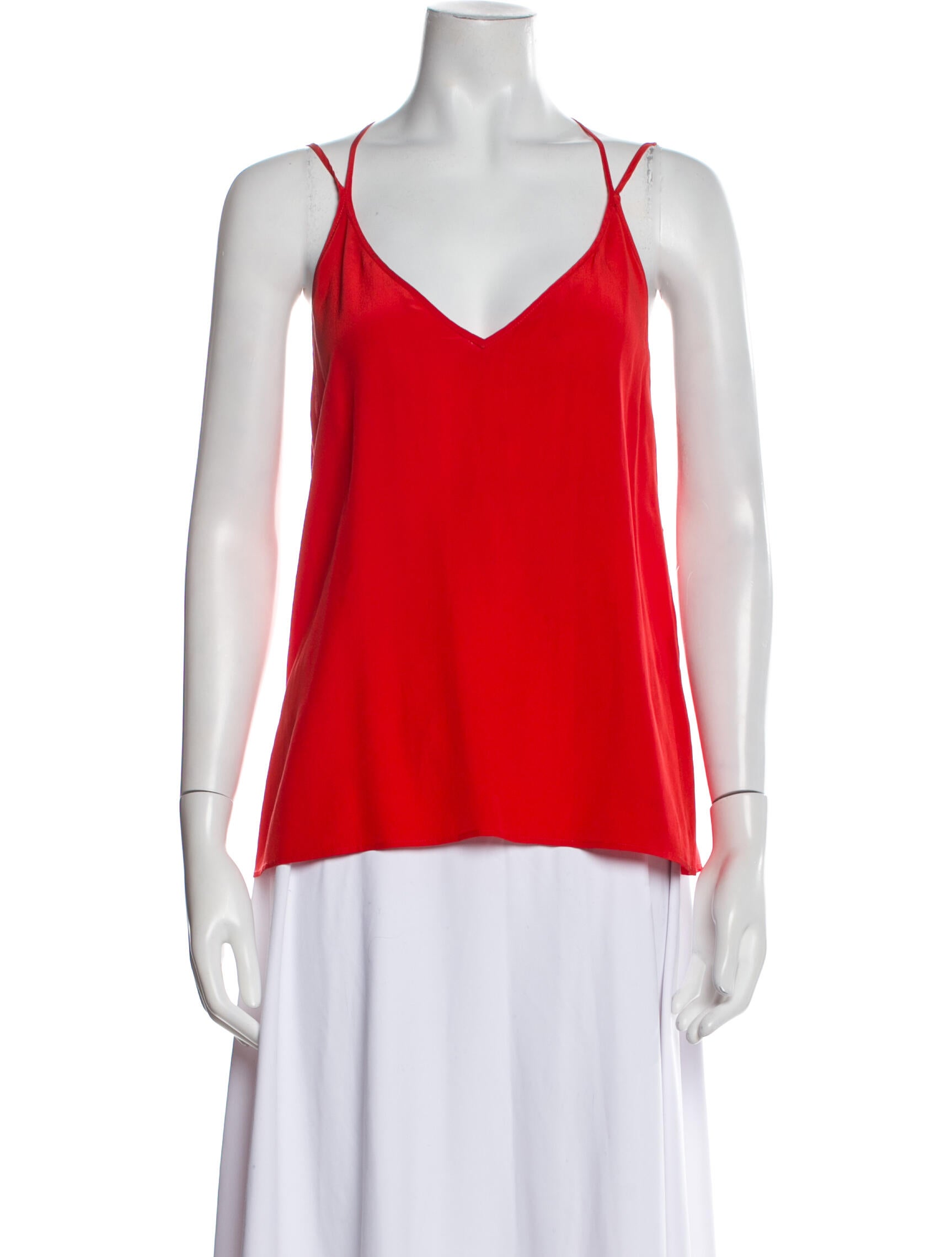 Sandro Silk V-Neck Top