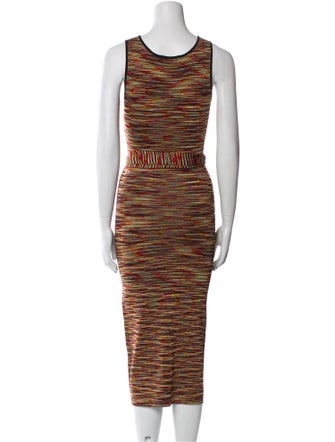 Sandro Striped Midi Length Dress