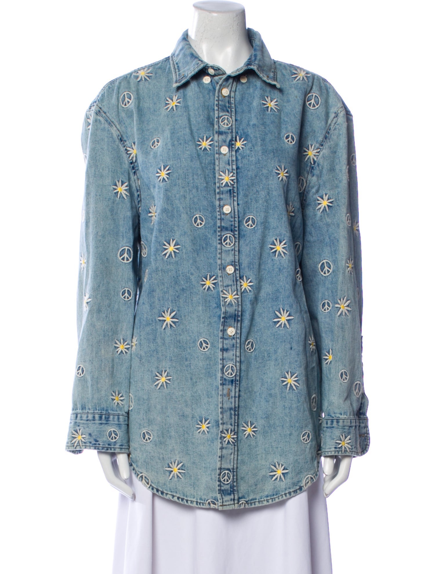 Sandro Printed Denim Jacket