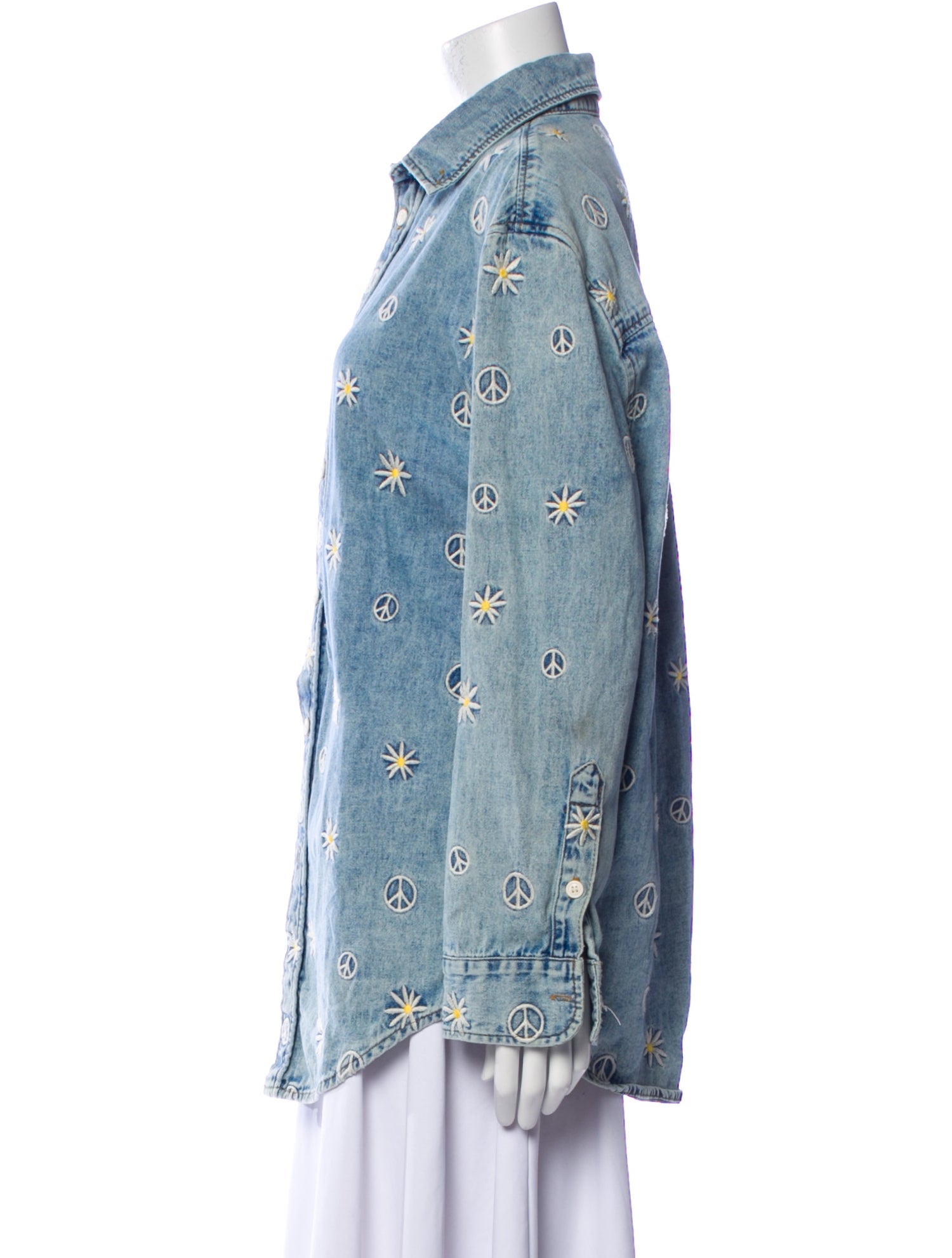 Sandro Printed Denim Jacket